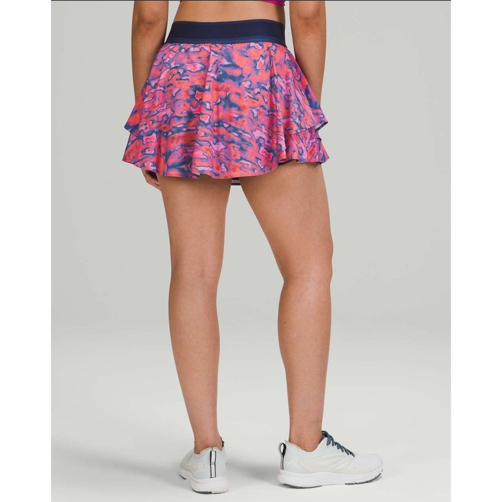 Lululemon Court Rival High Rise Skirt Size 10 Chroma Clash Multi / Mineral Blue - Picture 3 of 9